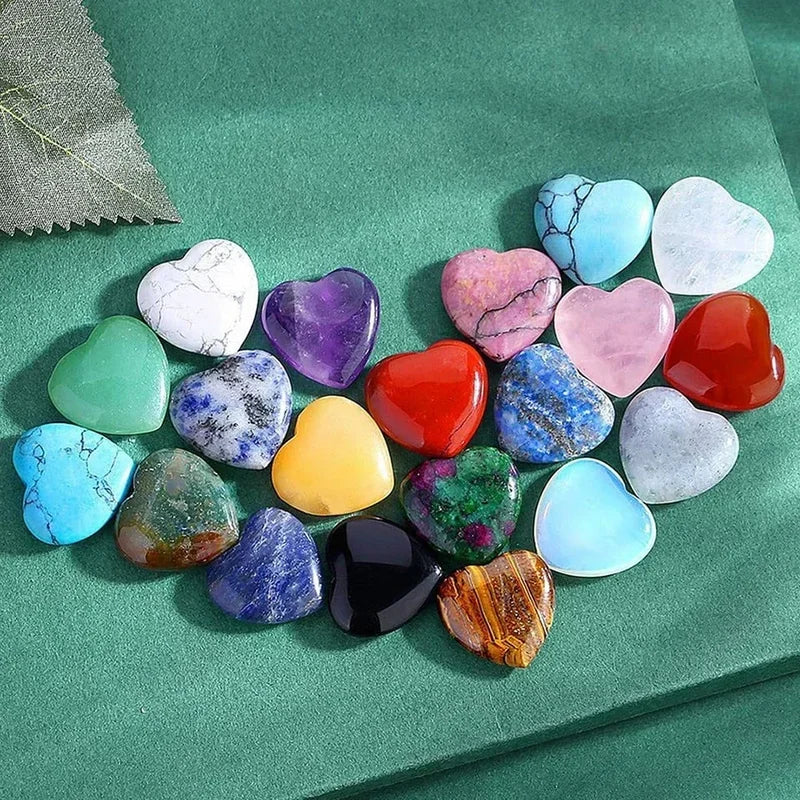 Heart Shape Natural Crystal Gravel Set for Home Decor and Healing - 10/20/30PCS