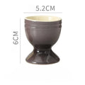 Colorful Gradient Ceramic Egg Cup - Creative Circular Small Egg Holder for Kitchen & Home