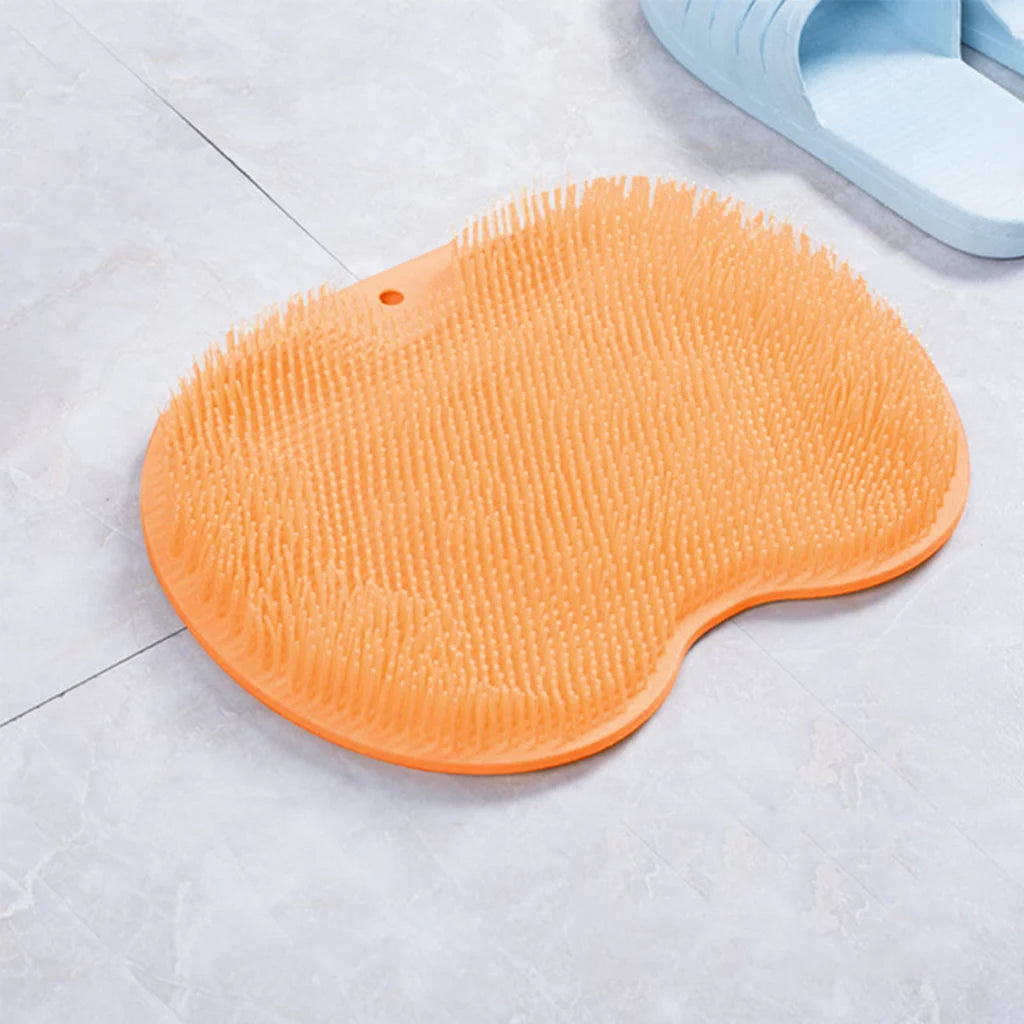 Silicone Foot Massage Pad Shower Mat Non-Slip Exfoliating Body Scrubber Wall Mount