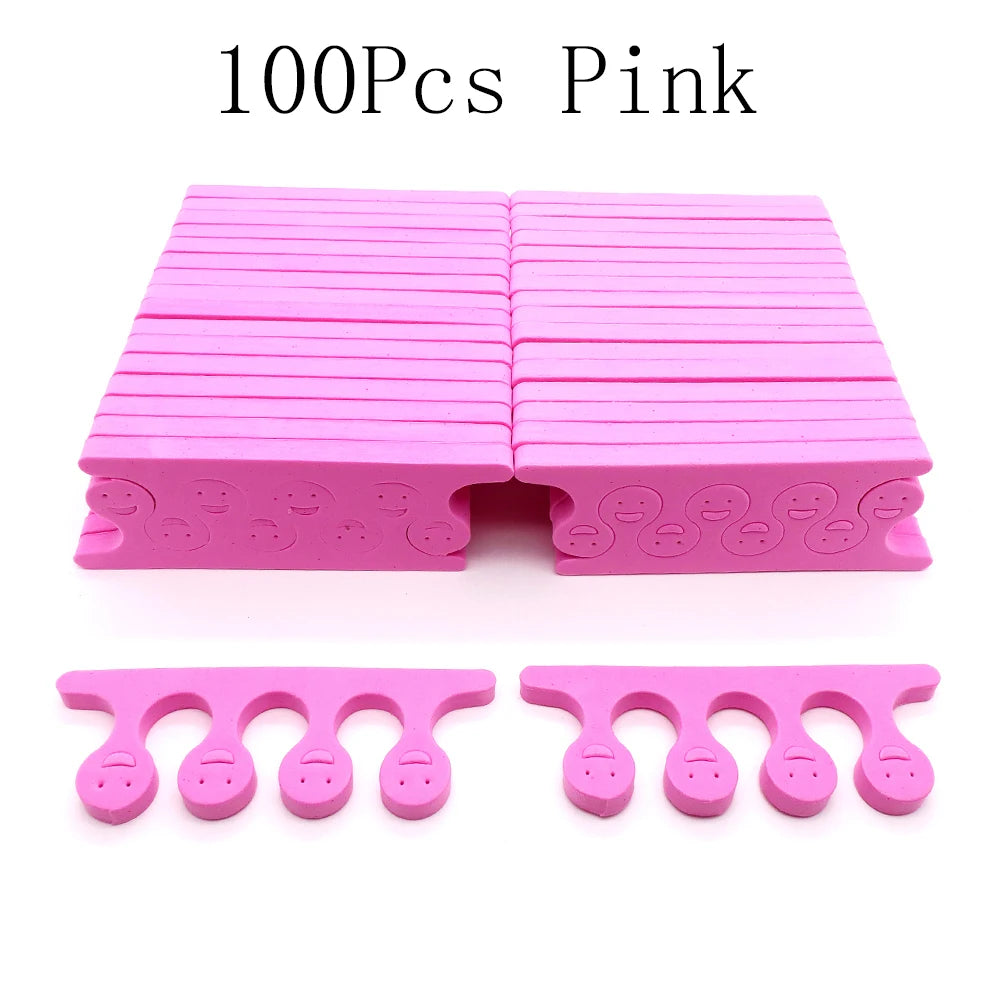 50/100Pcs Nail Art Toe Separator Set Soft Sponge Pedicure Tool for Manicure & Foot Care