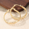 Vintage Hollow Hoop Earrings for Women Jewelry Accessory
