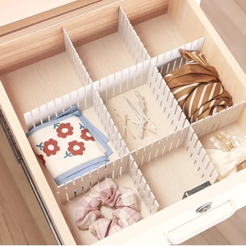 Adjustable Drawer Dividers Set - 4PCS Home Organization Storage Inserts