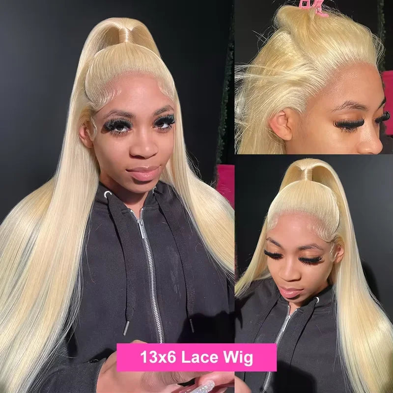 Blonde Human Hair Wigs 13x4 13x6 Lace Front Pre-Plucked Full Wig 18-46 Inch