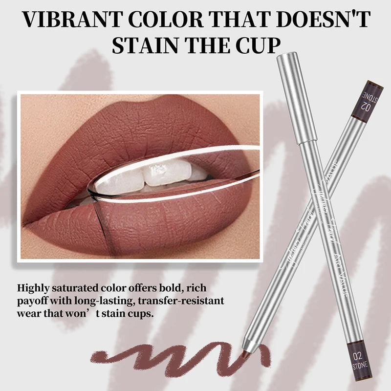 6-Color Matte Eyeliner Pencil Makeup Set - Water-Resistant & Long-Lasting