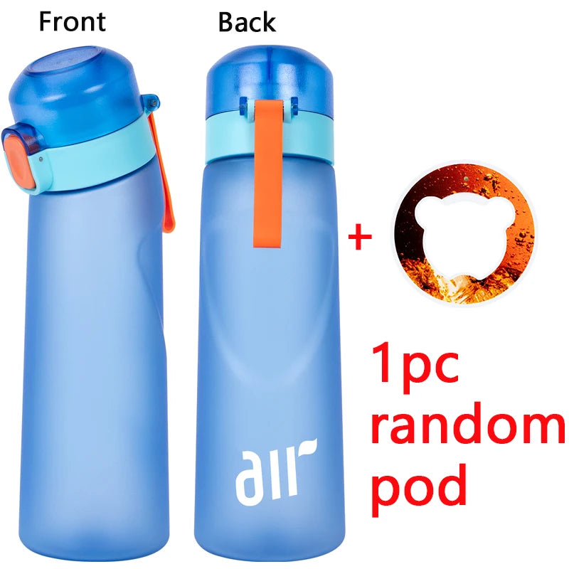Portable Water Bottle with Flavor Pods, Leak-Proof Sport Water Bottle