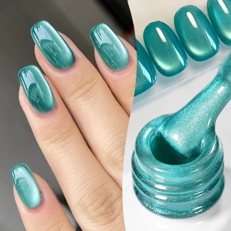 Magnetic Gel Nail Polish 10ml - Blue Glass Bead Cat Magnetic Nail Art UV Gel