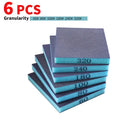 Sanding Sponges 6-Piece Set 60-320 Grit Washable Reusable Wet Dry Abrasive Blocks for Metal Wood Polishing