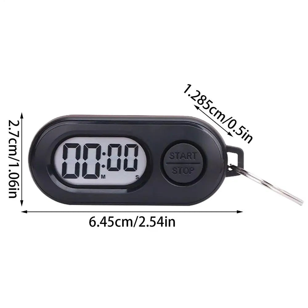Digital Stopwatch Timer Keychain with LCD Screen Portable Countdown & Count-Up Timer