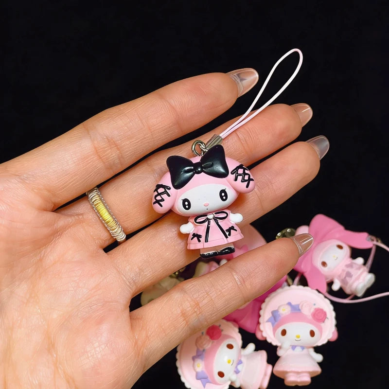 Cute Bow Cat Melody Pendant Blind Box Keychain - Cartoon Animal Figure Gift
