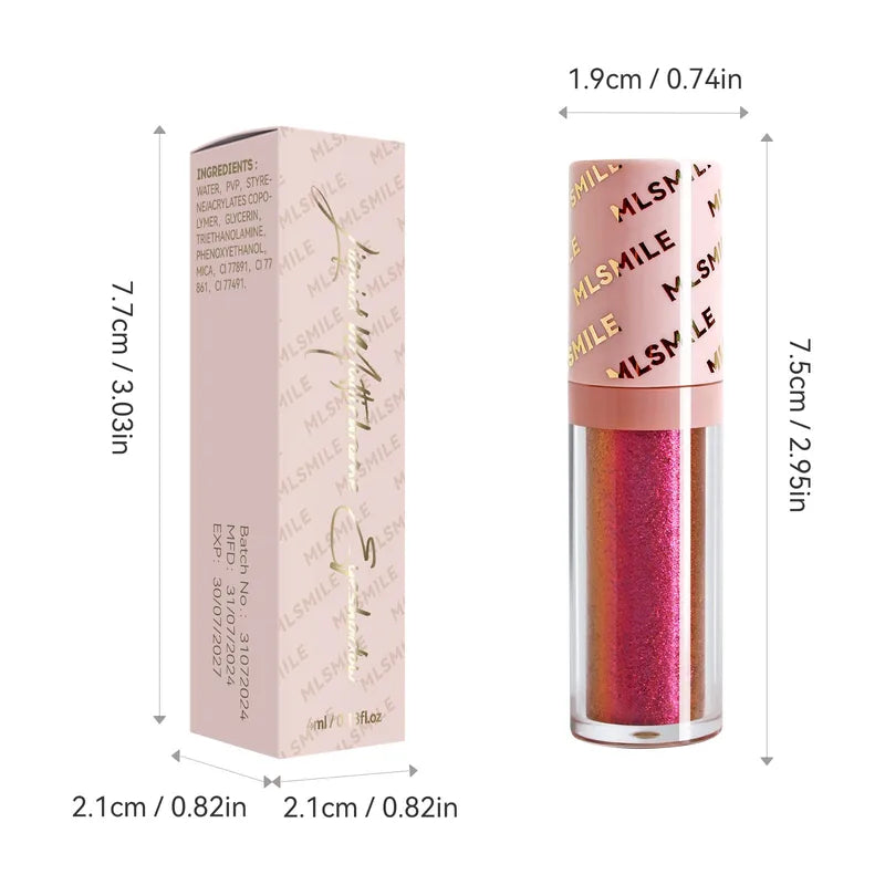 Multichrome Liquid Eyeshadow Set - Brightening, Quick Drying, Long-Lasting Makeup