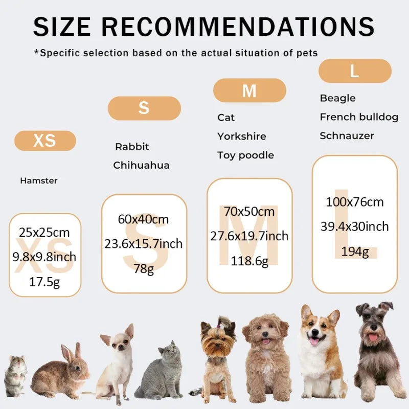 Soft Fluffy Pet Blanket for Dogs and Cats - Warm Comfortable Flannel Mat with Paw Print Pattern