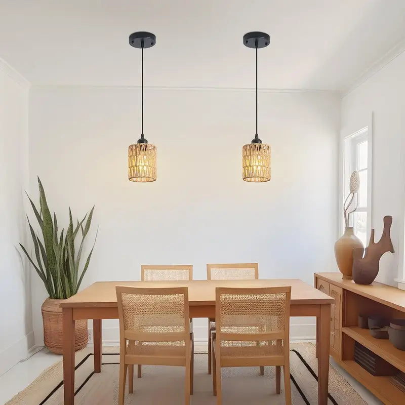 Handwoven Hemp Rope Ceiling Lamp - Southeast Asian Style Restaurant Hotel Decor