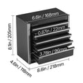 Mini Metal Tool Box with 5 Drawers - Portable Small Storage Chest for Workshop, Garage, Office, and Home