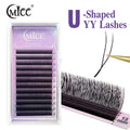 U-Shaped YY Double Tip 2D Volume False Eyelash Extensions - Lightweight & Soft
