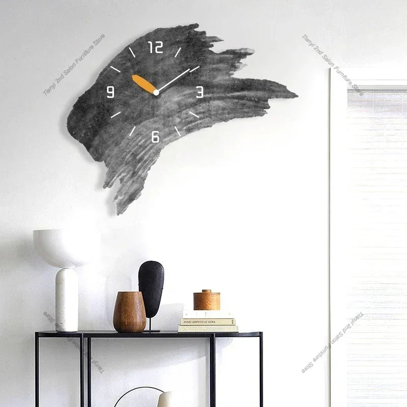 Elegant Wooden Silent Wall Clock - Modern Home Decor for Living Room