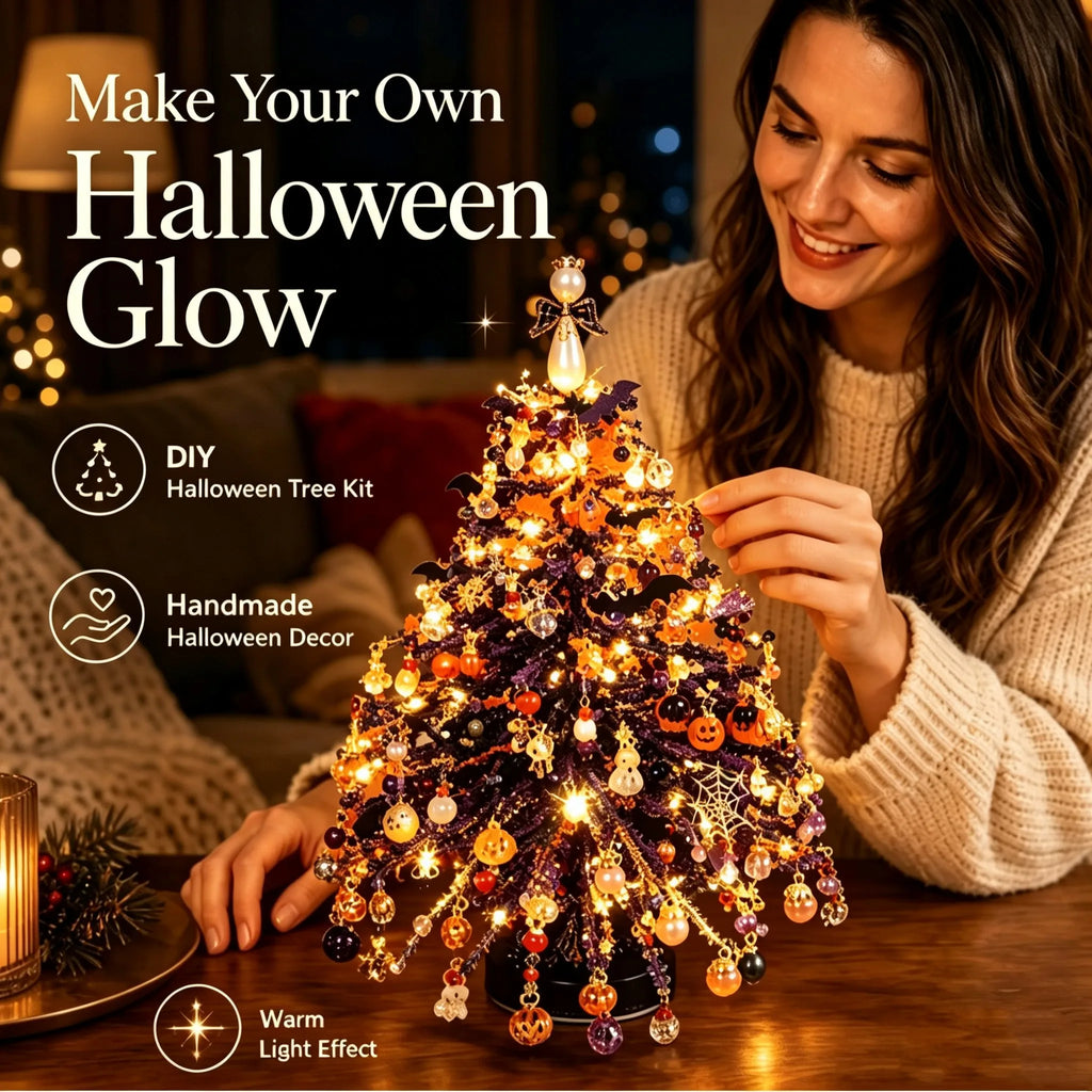 Mini Desktop Christmas Tree DIY Beaded Craft Kit - Holiday & Xmas Decor