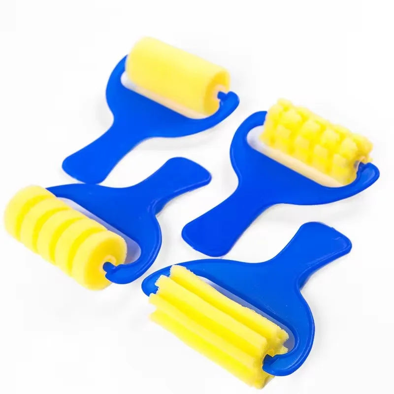 Painting Sponge Seal Brush Kit for DIY Art and Printing - Multiple Colors