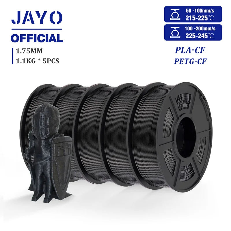 High Toughness PETG-CF 3D Printer Filament 1.75mm Carbon Fiber for Strong Prints