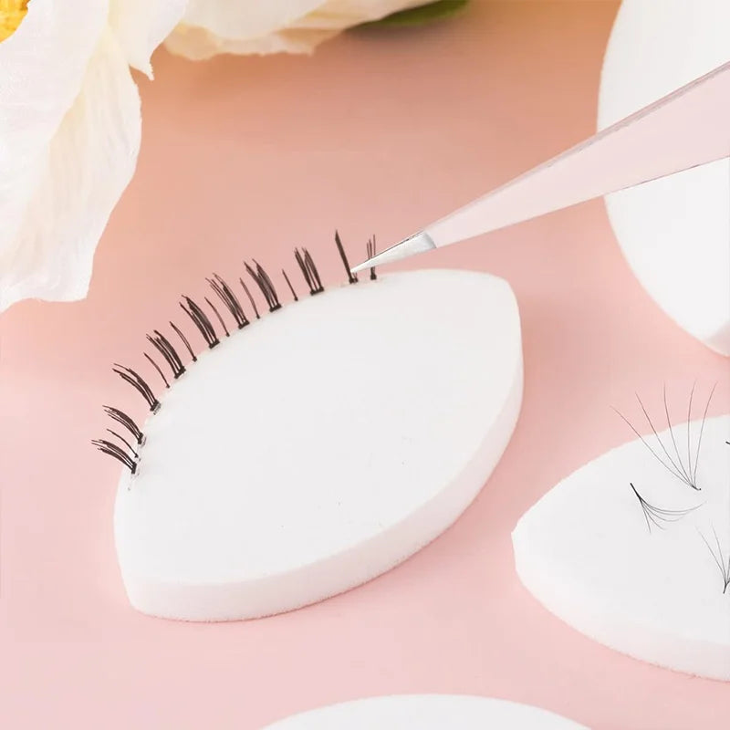 10-50pcs Reusable False Eyelash Extension Sponge Pads - Beginner Makeup Supplies