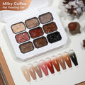 Gel Nail Polish Set with Gradient Transfer Design - 9 Colors UV LED Soak Off