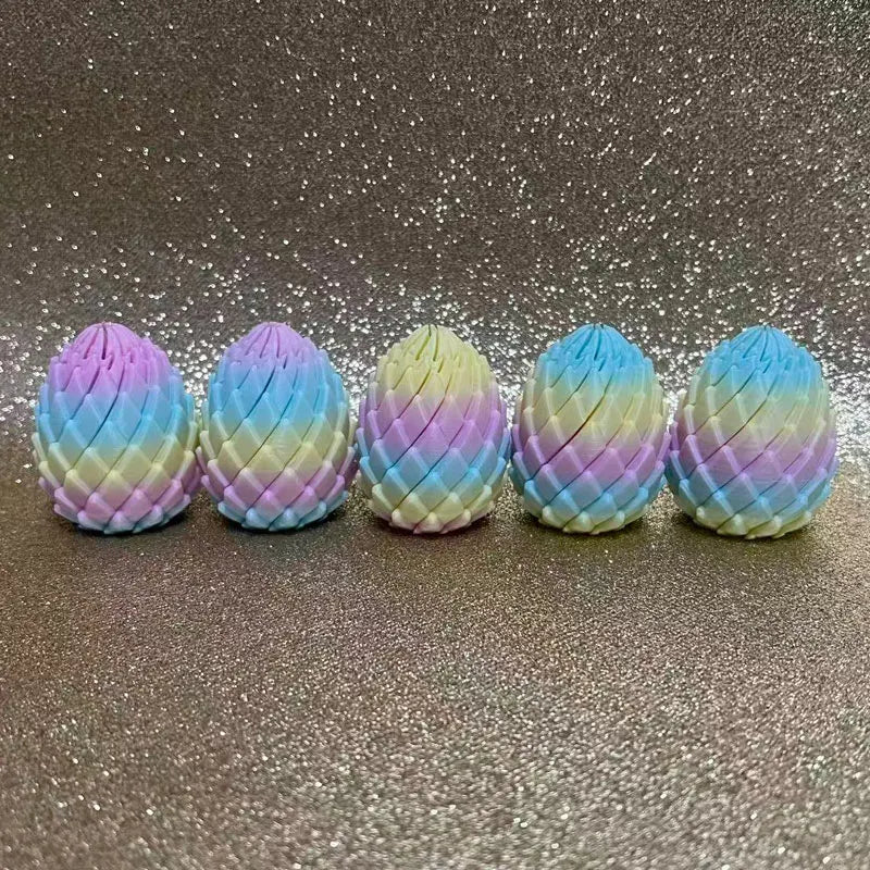 3D Printing Dragon Egg Stress Relief Fidget Toy Desktop Ornament - Deformable Twist Egg