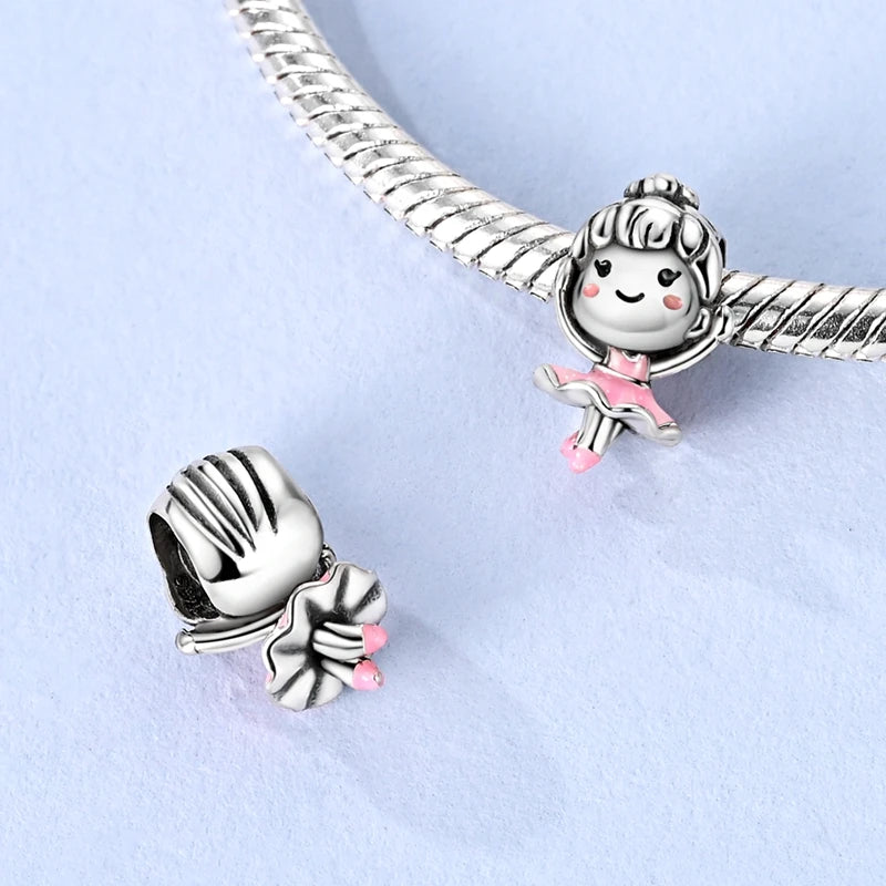 Sterling Silver Charms for Bracelets & Necklaces - Family Mother Girl Beads