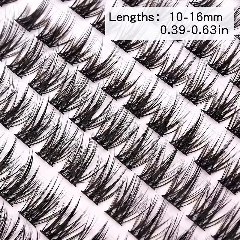 240PCS Eyelash Extension Clusters Kit - DIY False Lash Tools 10-16mm