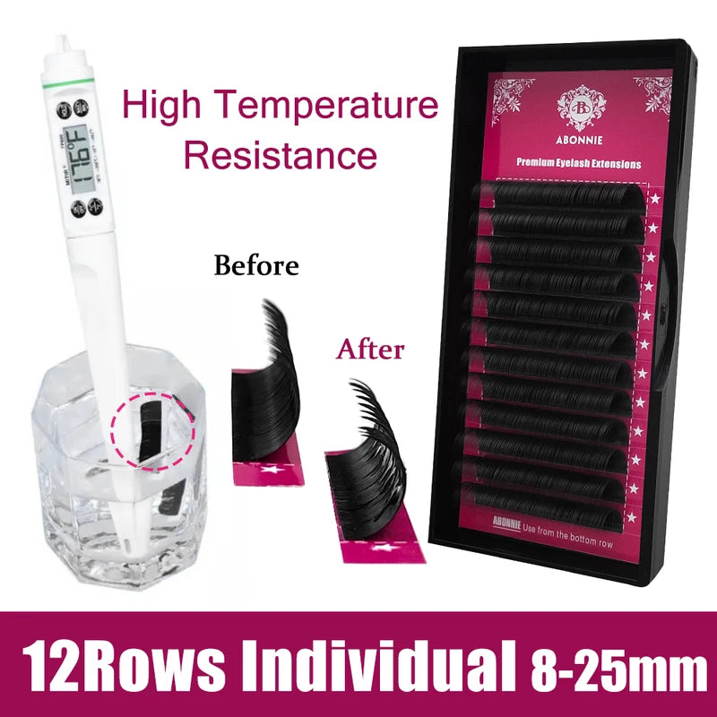 Premium Individual Eyelash Extensions - Fluffy 25mm Volume Lashes