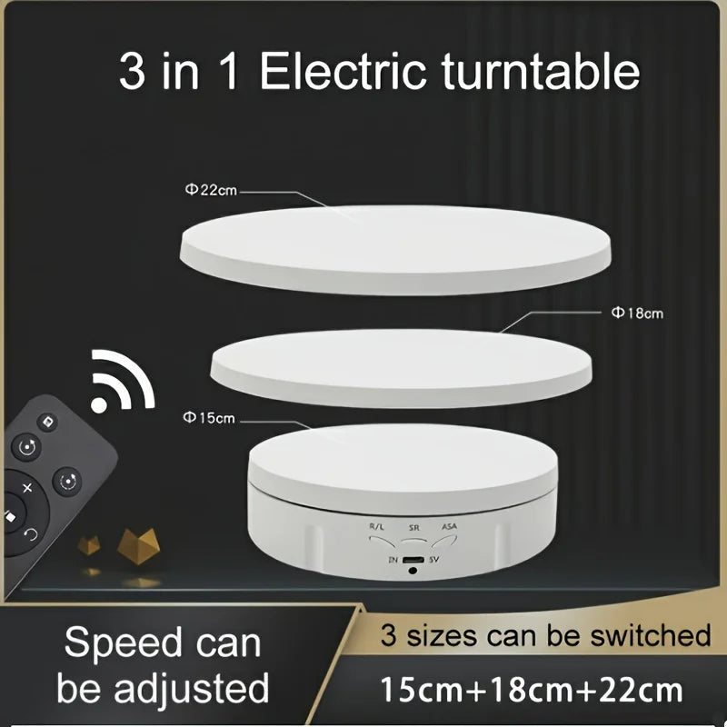 Electric Rotating Photography Turntable 360° Display Stand with Remote Control
