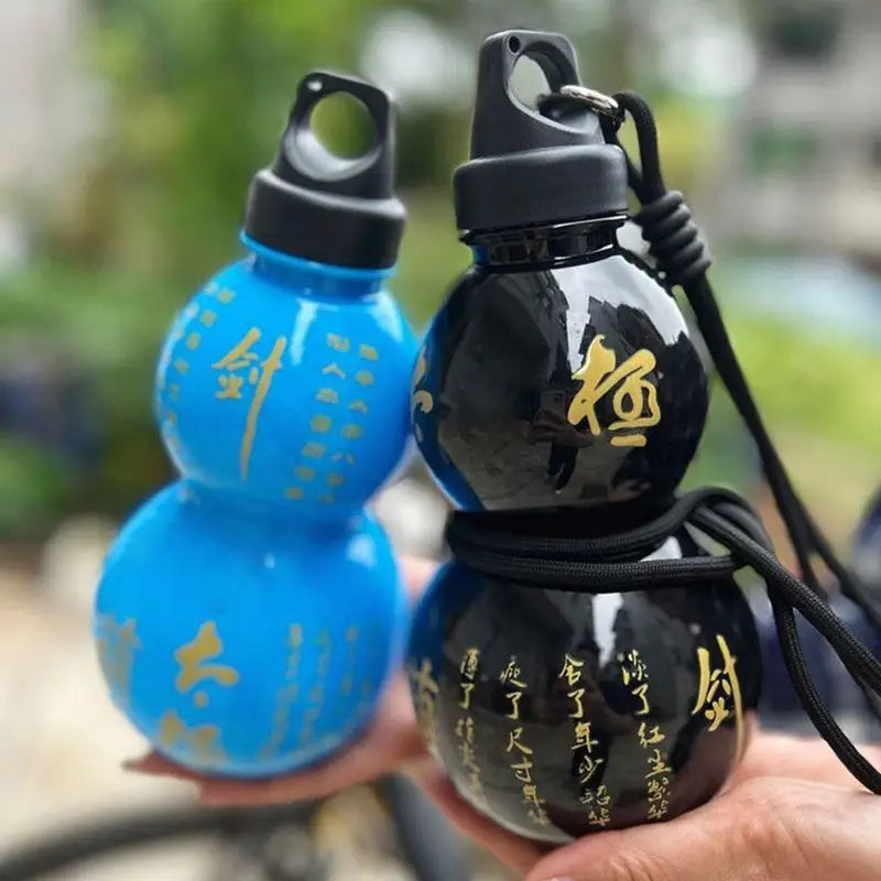 Child Gourd Water Bottle 750ml Retro Chinese Design Leakproof Travel Hydration