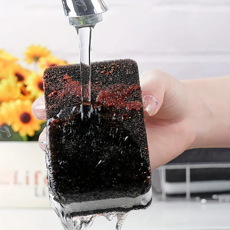 Double-Sided Dishwashing Sponge Stain Remover Kitchen Cleaning Cloth