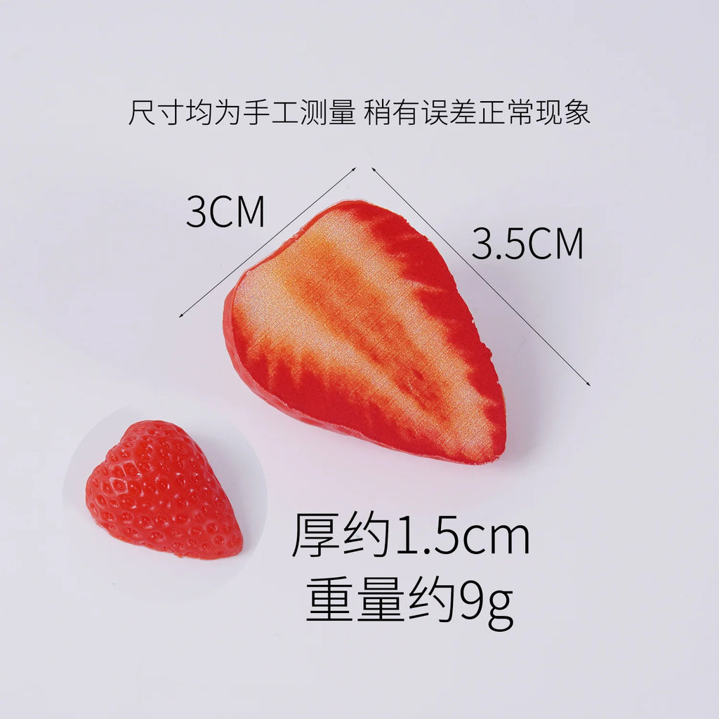 Artificial Strawberry Decor 10PCS Faux Fruit Model for Photography & Home Display