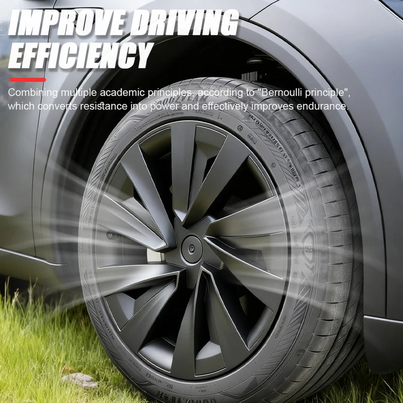 Tesla Model Y Hubcaps 19 Inch Wheel Covers for 2025 Performance - All Colors