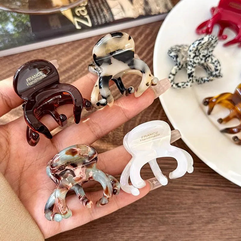 Elegant Retro French Hair Claw Clips for Women - High Ponytail Holders