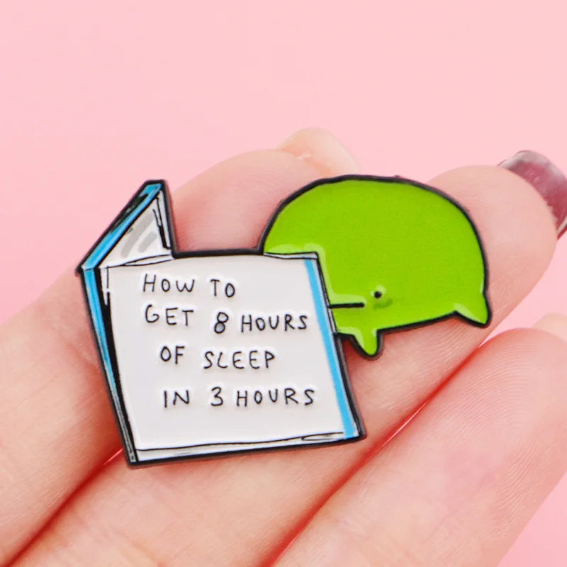 Funny Frog Enamel Pin - Cute Sleep-Inspired Lapel Badge Jewelry Gift
