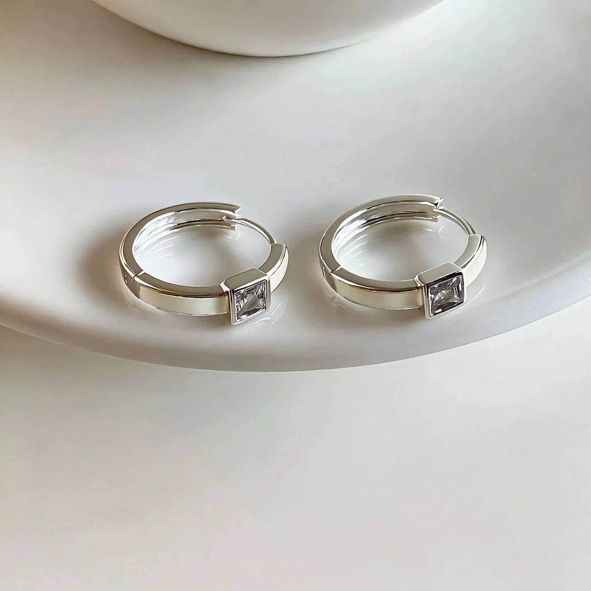 Sterling Silver Geometric Stud Earrings for Women - Versatile Jewelry Gift