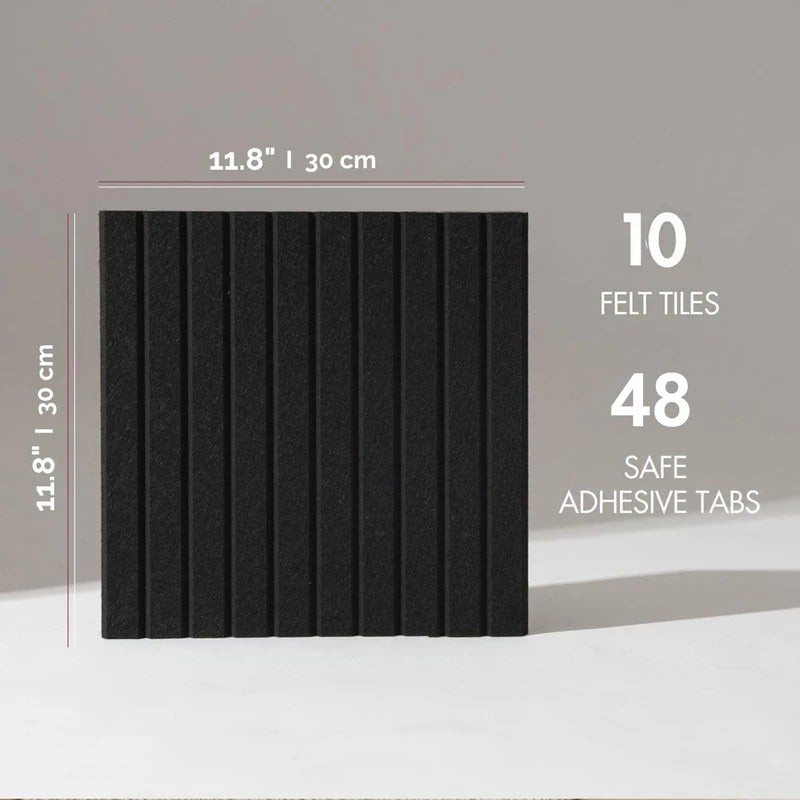 30x30cm Decorative Felt Wall Panels Set - Self-Adhesive Hole Filling Boards for Home Decor