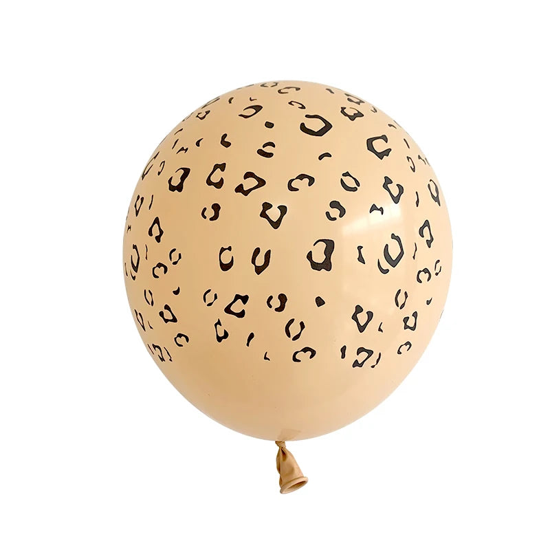 10/20pcs Leopard Texture Latex Balloons Jungle Animal Party Decorations