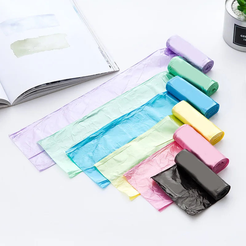 Disposable Garbage Bags Roll Pack - Durable Plastic Waste Liners for Kitchen & Home