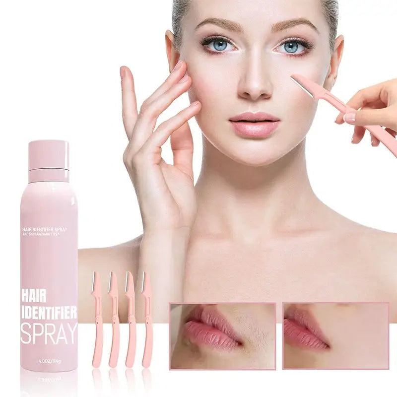 Skin & Hair Removal Spray for Face and Body - Moisturizing Dermaplaning Kit