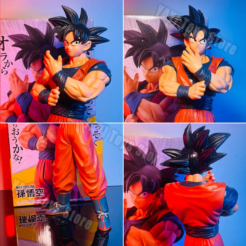 Anime Goku Action Figure 27cm PVC Statue with Scouter - Dragon Ball Z Collectible Toy