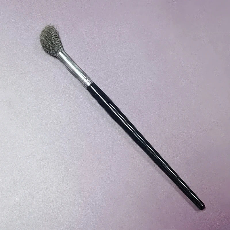 Angled Face Highlighter Makeup Brush with Goat Hair - Blush & Contour Tool