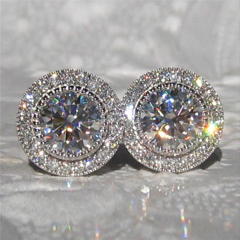 Small Round Stud Earrings for Women with Cubic Zirconia - Versatile Fashion Jewelry