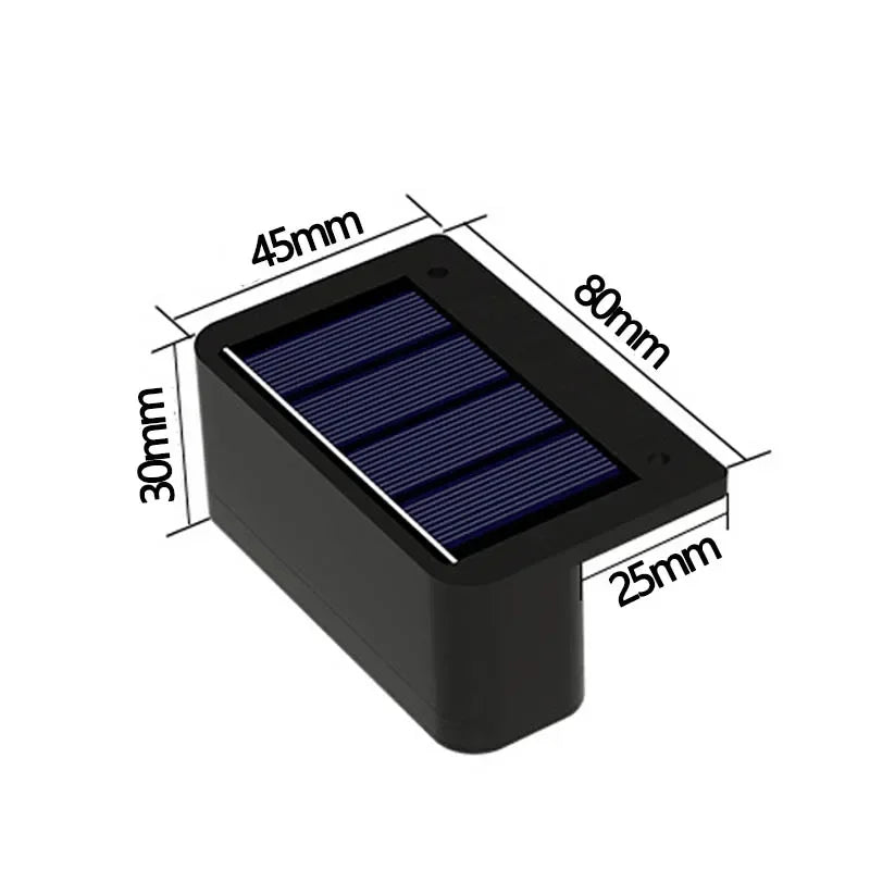 Solar Wall Lights Outdoor Waterproof Garden Pathway Fence Stair Lighting Set