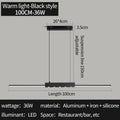 Modern Minimalist LED Pendant Light for Living Room Bedroom Ceiling Lighting