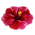 Red Hibiscus Plush Tufted Carpet Floor Mat - Bathroom, Living Room & Bedroom Decor