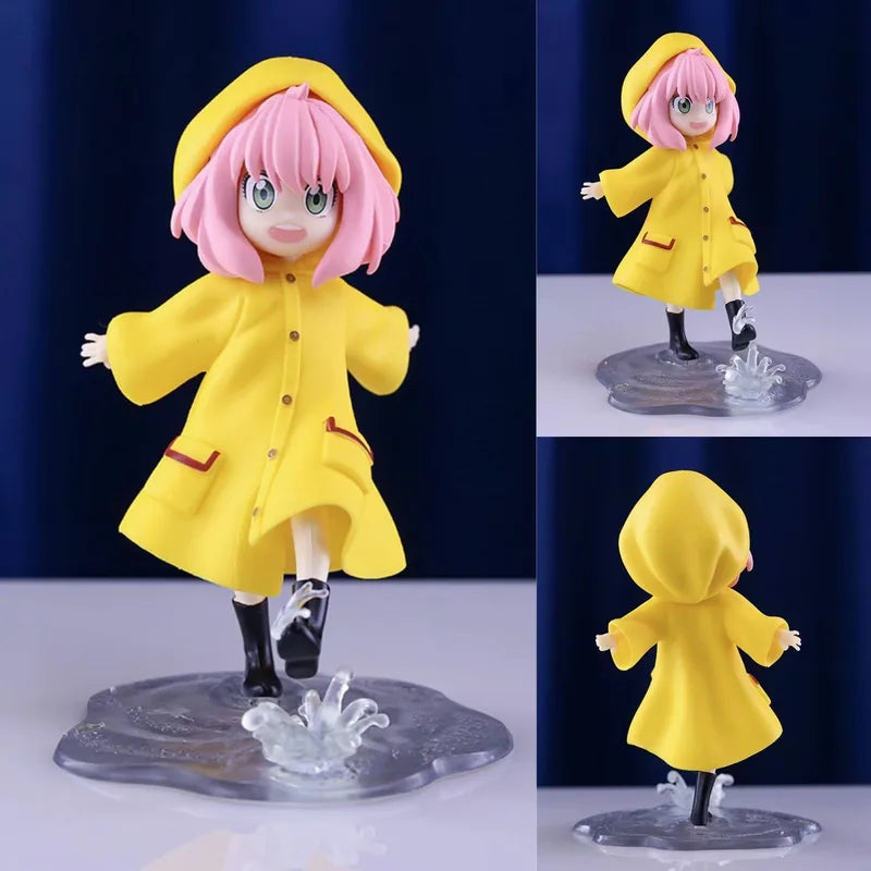 Anime Spy × Family Anya Forger Action Figure with Raincoat - 12.5cm Collectible Toy