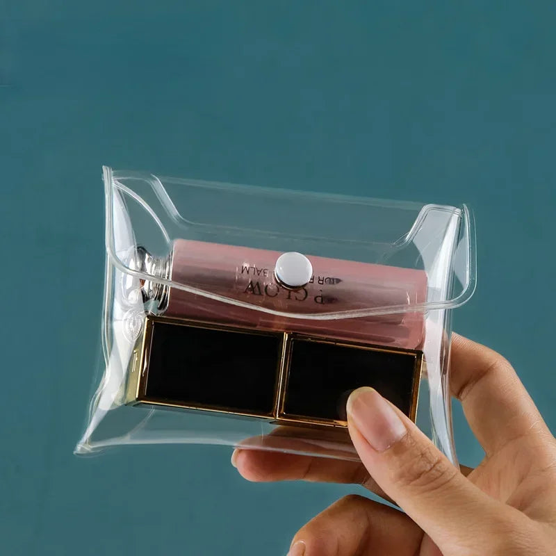 Clear Makeup Bag Organizer Portable Cosmetic Storage Case Travel Friendly PVC