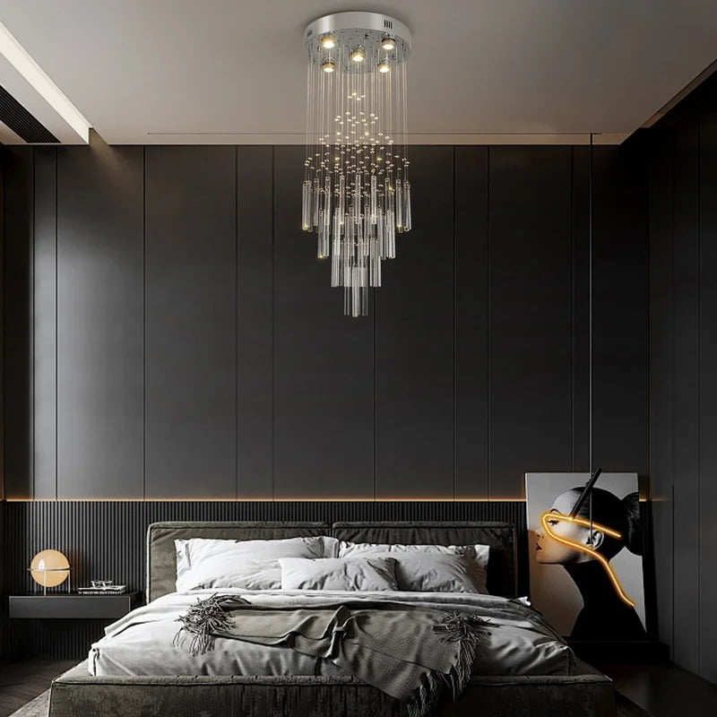 Crystal Ceiling Chandelier for Living Room Bedroom Pendant Light Fixture Modern Home Decor
