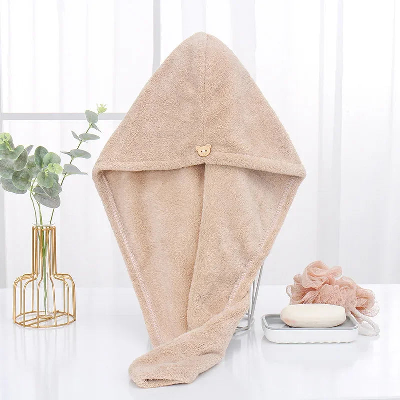 Microfiber Hair Towel Wrap - Fast Drying Water Absorption Head Towel for Women